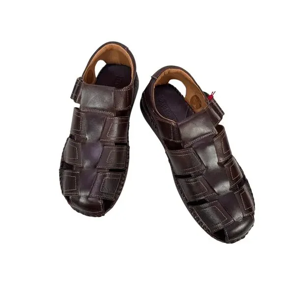 Pikolinos Tarifa Sandal Mens 8 EU 41 Dark Brown Olmo Leather Fisherman Style